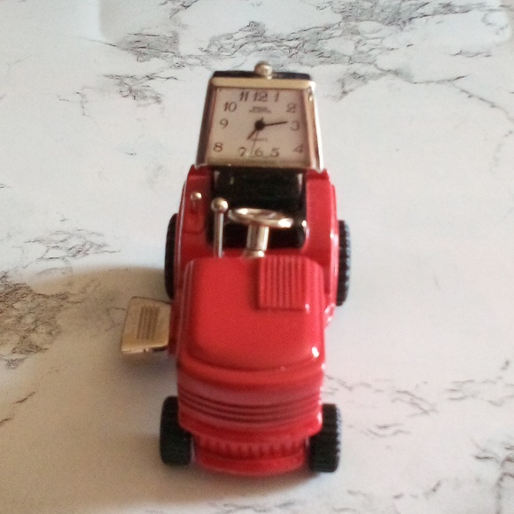 *RARE* Vintage Mini Red Riding Lawn Mower Desk Clock - Picture 8 of 8